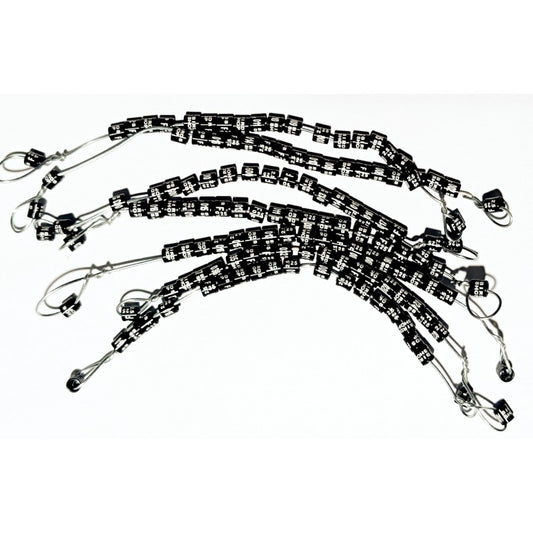 20 anillos cerrados negros grabados a láser año 25